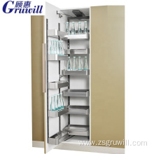 Pull-out kitchen fruit and vegetable storage cabinet
